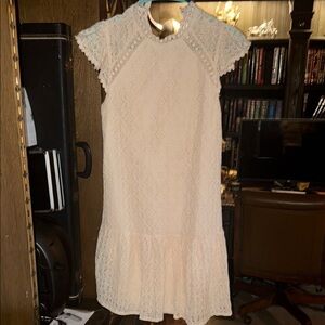 Betsey Johnson Cream Ribbed Midi Dress for Wedding Guests NWOT